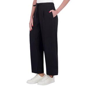 DKNY Women's Drawstring Wide Leg Ankle Pant